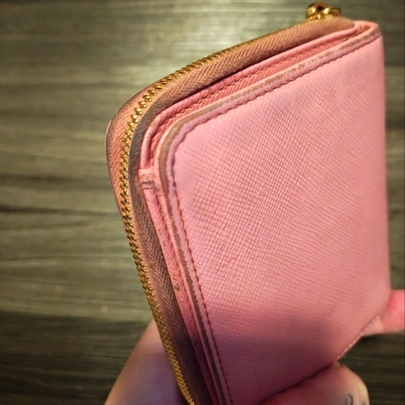 Prada Saffiano Lux Leather Compact Wallet - Picture 9 of 12